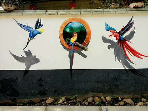 米脂视觉错位-3D墙绘设计