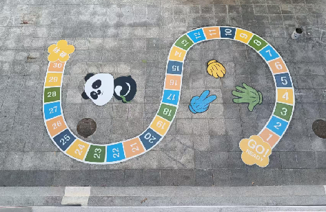 米脂地面游戏彩绘