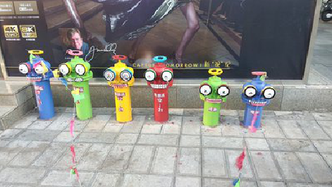 米脂商业区彩绘