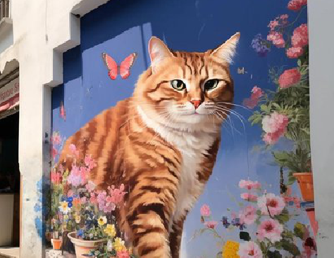 米脂自己绘制有个性的手绘墙